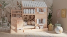 Hochbett Haus Leo mit Kletterwand