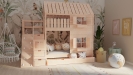 Hochbett Haus Leo mit Kletterwand
