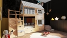 Hochbett Haus Leo mit Kletterwand