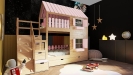 Hochbett Haus Leo mit Kletterwand