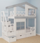 Hochbett Haus Leni mit Treppe
