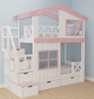 Hochbett Haus Leni mit Treppe