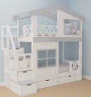 Hochbett Haus Leni mit Treppe