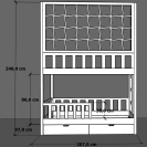Hochbett mit Schutznetz und Leiter