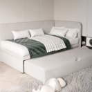 Ausziehbares Polsterbett Zuma mit Schublade