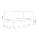 Ausziehbares Polsterbett Zuma mit Schublade