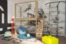 Hochbett Tim mit Schutznetz und Treppe