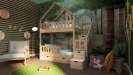 Hochbett Haus mit Stauraum