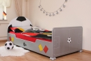 Fußballbett in silber