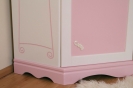 Eckschrank rosa-weiß Kutsche
