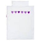 Baby Bettwäsche Herzen lila