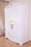 Kleiderschrank weiß Kristallserie 1