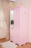 Kleiderschrank Prinzessin rosa 2 türig