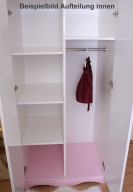 Kleiderschrank Prinzessin rosa 2 türig