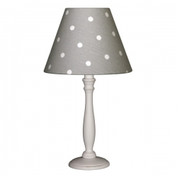 Tischlampe Punkte grau