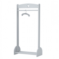 Kleidergarderobe Stern grau