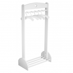 Kleidergarderobe Stern wei