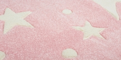 Kinderteppich Stars rosa