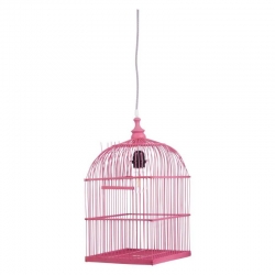 Deckenlampe Vogelkfig pink