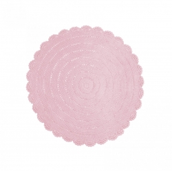 Teppich Häkeloptik rosa