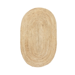 Jute Teppich oval