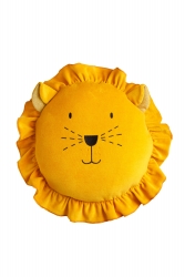 Samt Kuschelkissen Lwe senfgelb