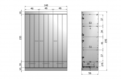 WOOOD Schrank Connect Betongrau 3 trig