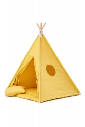 Tipi inkl. Spielmatte / Kissen senfgelb