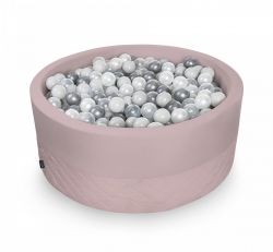 Rundes Bllebad rosa inkl. 200 Blle