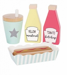 Holz Hot Dog Set