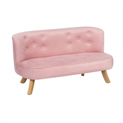 Samt Kindersofa rosa