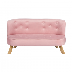 Samt Kindersofa rosa