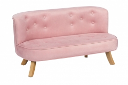 Samt Kindersofa rosa