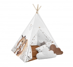 Tipi Fuchs inkl. Spielmatte und 4 Kissen