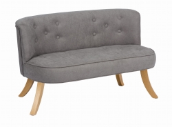 Samt Kindersofa grau