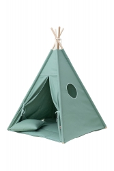 Tipi inkl. Spielmatte / Kissen olivgrn