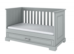 Babybett Ines grau 70x140 umbaubar