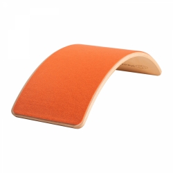 Balance Board Holz mit Filz orange