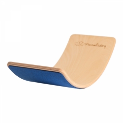 Balance Board Holz mit Filz blau