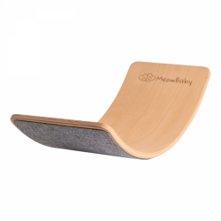 Balance Board Holz mit Filz grau