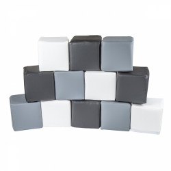 Soft Bausteine Zebra grau-wei-schwarz 12-er Set