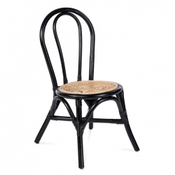 Rattan Kinderstuhl Ava schwarz-natur