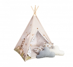 Tipi Br inkl. Spielmatte und 4 Kissen