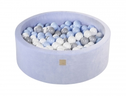 Bllebad Velvet hellblau rund inkl. 200 Blle