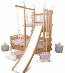 Dachschrgenbett mit Rutsche
