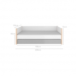 Kinderbett Pinette 90x200 wei