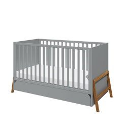 Babybett Lotta grau 70x140 inkl. Schublade