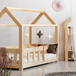 Kinderbett Haus mit Zaun Holz Mila Modell MBP