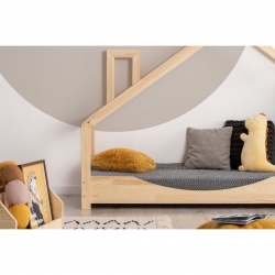 Kinderbett Haus Holz Luna Modell E