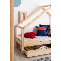 Kinderbett Haus Holz Luna Modell B